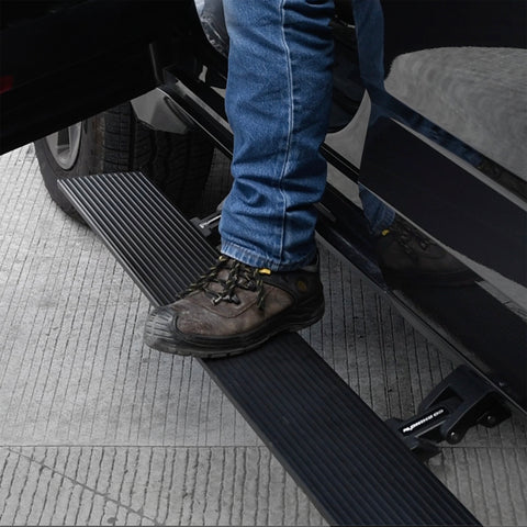 Go Rhino 22-23 Toyota Tundra CrewMax Cab 4dr E-BOARD E1 Electric Running Board Kit - Tex. Blk - 20443587PC