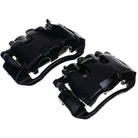 Power Stop 11-18 Ram 1500 Front Black Calipers - Pair (w/Bracket) - S5054BLK