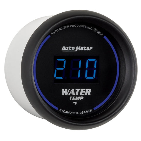 Autometer Cobalt Digital 52.4mm Black 0-300 deg F Water Temperature Gauge - 6937