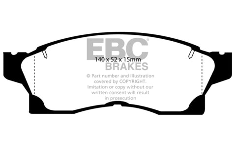 EBC 91-92 Toyota MR2 2.0 Turbo Ultimax2 Front Brake Pads - UD489