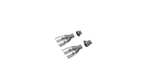 QTP 15-18 Dodge Challenger 5.7L 304SS Screamer Exhaust 3in Quad Tip Adapter - 430015T