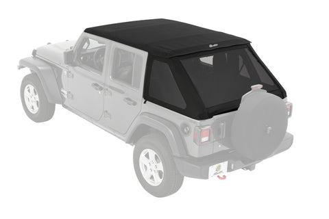 Bestop 18-26 Jeep Wrangler JL 4-Door Trektop (Premium Black Twill) - 56863-17