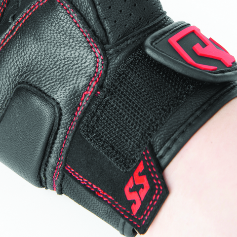 Speed and Strength Twist of Fate Leather Gloves Black/Red - Small - 892320
