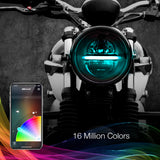 XK Glow Chrome Bezel 5.75in XKchrome LED headlight - XK-5IN-KIT-W