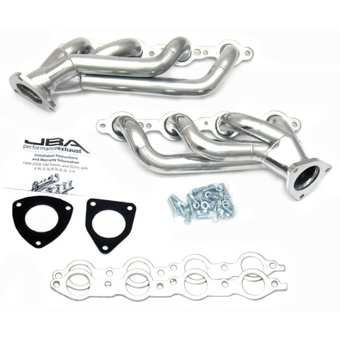 JBA 03-06 GM Truck 6.0L LS w/o EGR 1-5/8in Primary Silver Ctd Cat4Ward Header - 1850S-3JS