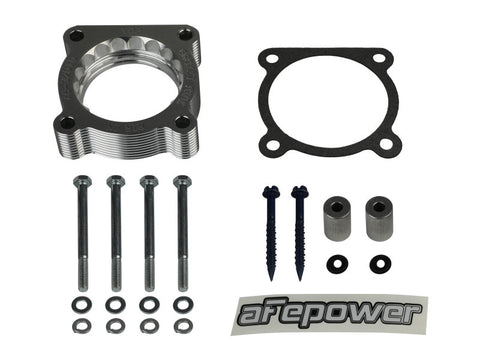 aFe 07-12 Dodge 1500 / 07-12 Dodge Dakota V6 3.7L Silver Bullet Throttle Body Spacer - Silver - 46-32010
