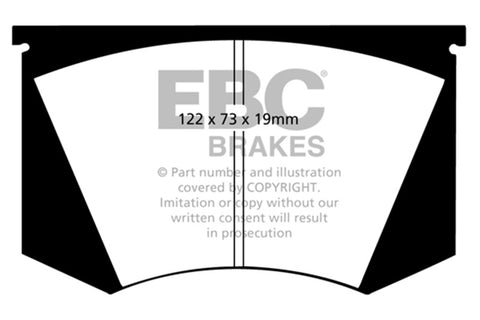 EBC 64-66 Ac Cobra 7.0 Yellowstuff Front Brake Pads - DP4223R