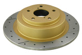 DBA 03-06 Subaru Baja Rear Street Series Drilled & Slotted Rotor w/Gold Hat - DBA657X