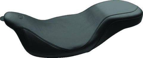 Mustang 00-15 Harley Softail Standard Rear Tire Wide Touring 1PC Seat w/Studs - Black - 76047