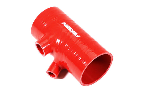 Perrin 2022+ Subaru WRX Red 3in Turbo Inlet Hose w/ Nozzle (Short) - PSP-INT-426RD