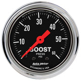 AutoMeter Gauge Boost 2-1/16in. 60 PSI Mechanical Traditional Chrome - 2405