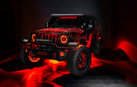 Oracle Jeep Wrangler JK/JL/JT High Performance W LED Fog Lights - Red - 5846-003