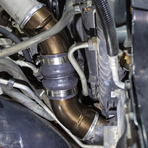 Wehrli 06-10 Chevrolet 6.6L LBZ/LMM Duramax Passenger Side 3.5in Intercooler Pipe - Semi-Gloss Black - WCF100367-SGB