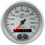 Autometer Ultra-Lite II 3-3/8in. 225KM/H (GPS) Speedometer Gauge - 4980-M