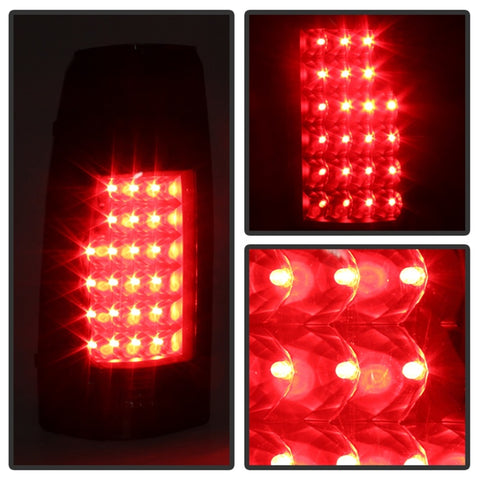Xtune Yukon Denali 99-00 LED Tail Lights Black Smoked ALT-JH-CCK88-LED-BKSM - 9034459