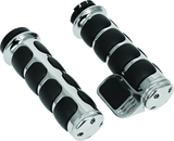 Kuryakyn Premium ISO Grip With Throttle Boss Dual Cable Chrome - 6342