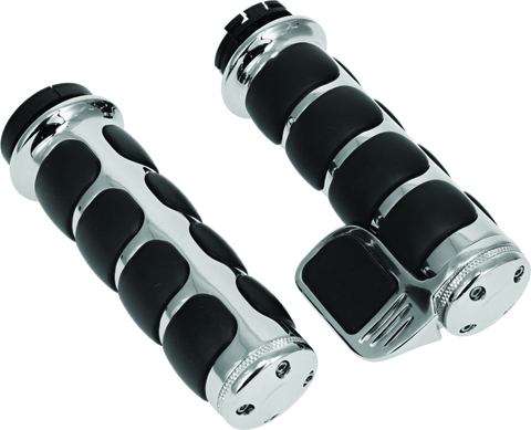 Kuryakyn Premium ISO Grip With Throttle Boss Dual Cable Chrome - 6342