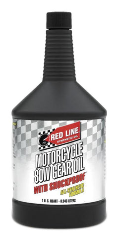Red Line 80W Motorcycle Gear Oil w/Shockproof - Quart - 42704