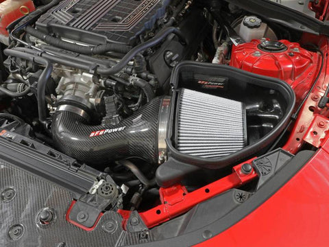 aFe 17-12 Chevrolet Camaro ZL1 (6.2L-V8) Track Series Carbon Fiber CAI System w/ Pro-DRY S Filters - 57-10018D