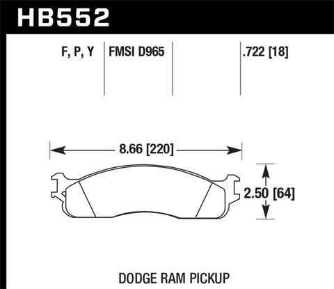 Hawk HPS Street Brake Pads - HB552F.722