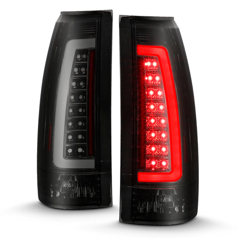 ANZO 1999-2000 Cadillac Escalade LED Taillights Black Housing Smoke Lens Pair - 311345