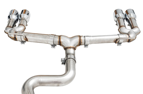 AWE Tuning Audi 8V S3 Track Edition Exhaust w/Chrome Silver Tips 102mm - 3015-42142