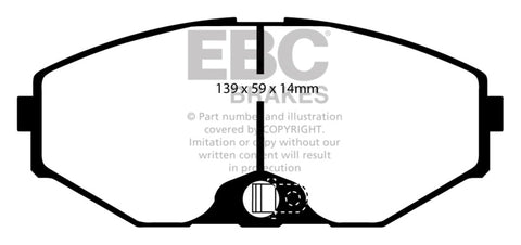 EBC 93-97 Infiniti J30 3.0 Yellowstuff Front Brake Pads - DP41471R