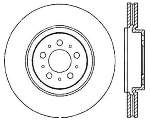 StopTech Slotted & Drilled Sport Brake Rotor - 127.39036R