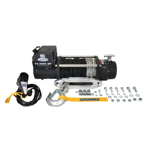 Superwinch 9500 LBS 12V DC 3/8in x 80ft Synthetic Rope Tiger Shark 9500 Winch - 1595201