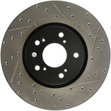 StopTech 04-08 Acura TL (Brembo Caliber) SportStop Slotted &amp; Drilled Left Front Rotor - 127.40062L