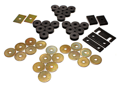 Energy Suspension 55-57 Chevy Full Size Convertible ONLY (Belair/Caprice/Impala) Blk Body Mount Set - 3.4119G
