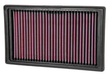 K&N Replacement Air Filter Peugeot / Citroen - 10.875in O/S L x 6.563in O/S W x 1.625in H - 33-2998
