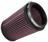 K&N Filter Universal Rubber Filter 4 inch Flange 5 3/8 inch Base 4 3/8 inch Top 7 inch Height - RU-2590