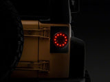 Raxiom 07-18 Jeep Wrangler JK Axial Series Halo LED Tail Lights- Blk Housing (Clear Lens) - J164240