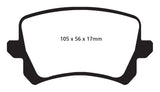 EBC 08-17 Volkswagen Passat CC Yellowstuff Rear Brake Pads - DP42004R