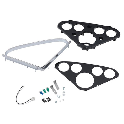 Autometer 55-59 Chevy Trucks 5-Gauge Dash Panel (Fits one 3-3/8in Tach/Speedo four 2-1/16in Gauges) - 2208