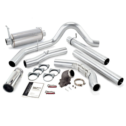 Banks Power 01-03 Ford 7.3L 275HP w/Cat (MT) Monster Exh w/ Power Elbw - SS Single Exh w/ Chrome Tip - 48660
