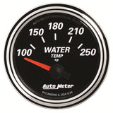Autometer Designer Black II 52mm 250 Deg F Water Temp Gauge - 1238
