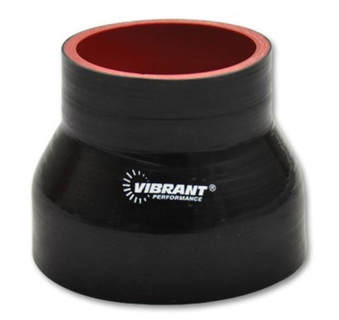 Vibrant 4 Ply Reducer Couper 1.5in ID x 1.375in ID x 3in Long - Black - 19722