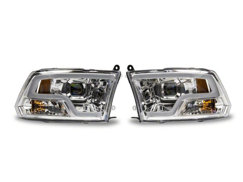 Raxiom 09-18 Dodge RAM 1500 Non-Projector LED Halo Headlights- Chrome Housing (Clear Lens) - R111517