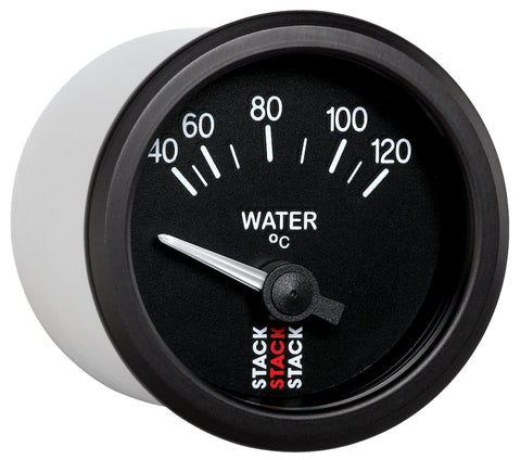 Autometer 52mm Stack Instruments 40-120 Degree C Electric Water Temperature Gauge - Black - ST3207