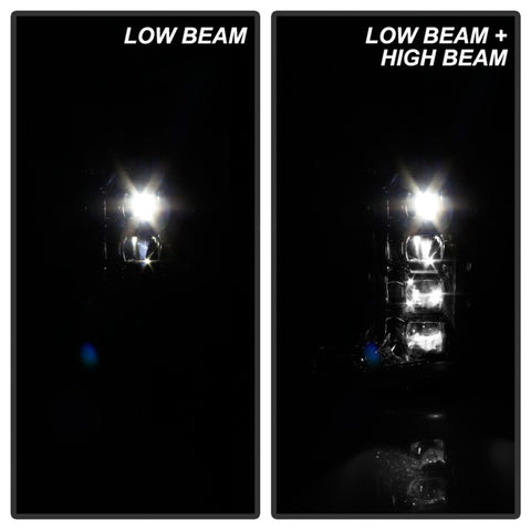 Spyder Ford F-250/F-350/F450 17-18 Full LED Headlights Black PRO-YD-FS17HALAP-SEQ-C - 5087447