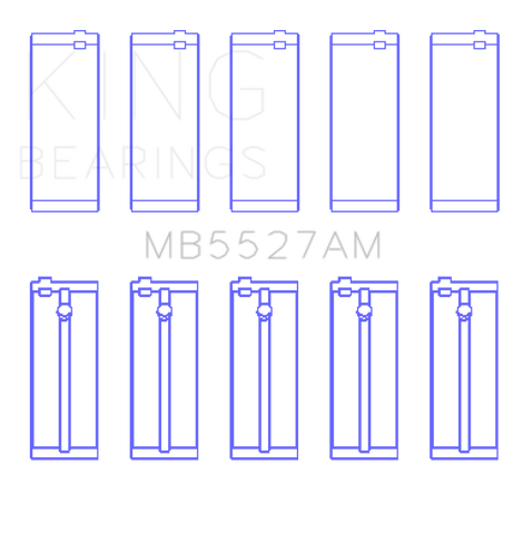 King Toyota 2A/3A/4A Crankshaft Main Bearing Set - MB5527AM0.5
