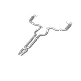MagnaFlow Cat Back, SS, 3in, Competition, Dual Split Polished 4.5in Tips 2015 Ford Mustang GT V8 5.0 - 19101