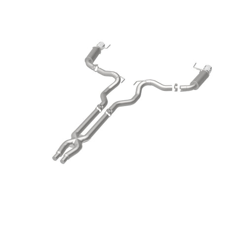 MagnaFlow Cat Back, SS, 3in, Competition, Dual Split Polished 4.5in Tips 2015 Ford Mustang GT V8 5.0 - 19101