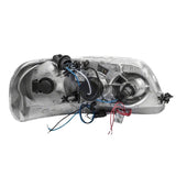 Raxiom 97-03 Ford F-150 LED Halo Projector Headlights- Chrome Housing (Clear Lens) - T542860