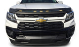 AVS 15-22 Chevy Colorado Aeroskin Low Profile Hood Shield w/ Lights - Black - 753113