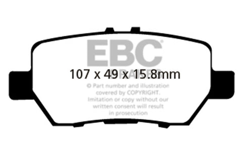 EBC 05-08 Acura RL 3.5 Greenstuff Rear Brake Pads - DP21736
