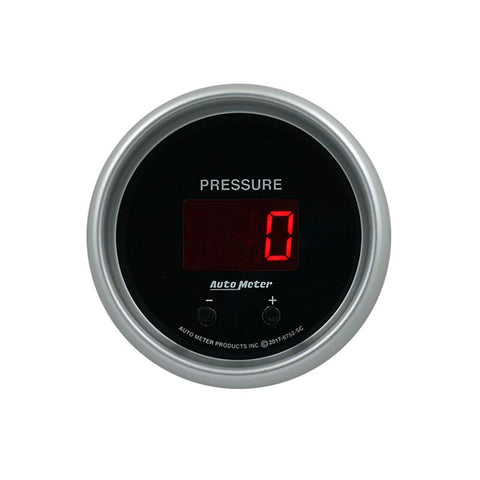 Autometer 52.4mm Black Switchable 0-1600 PSI/0-110 BAR Fluid Pressure Sport-Comp Elite Digital Gauge - 6752-SC