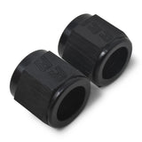 Russell Performance -6 AN Tube Nuts 3/8in dia. (Black) (2 pcs.) - 660575